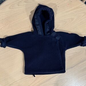 Widgeon Navy Blue Hooded Baby Jacket